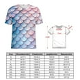 thumbnail image 2 of Mermaid Fish Scales Women's Short Sleeve T-Shirt Crew Neck Casual Summer Trendy Loose Fit Tops, 2 of 6