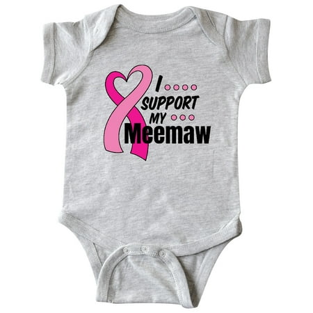 

Inktastic Breast Cancer Awareness I Support My Meemaw with Pink Ribbon Gift Baby Boy or Baby Girl Bodysuit
