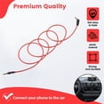 thumbnail image 6 of 3.5mm 1/8 inch Male to 4 Pole Car AUX Audio Cord Cable Record Headphone RED, 6 of 9