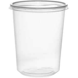 Microwavable Deli Containers 32 oz, 4.6 inch Diameter x 5.6 inchh, Clear, 500/Carton, Size: 4.6 Diameter x 5.6H