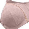 thumbnail image 6 of VISALY Women's Front Closure Wireless Bras Floral Print Bras Everyday Comfort Bras Everyday Bras Bras for Older Women Everyday Comfort Bras Full Coverage Bralette Front Closure Bras Light Pink 44, 6 of 8