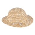 thumbnail image 3 of 1pc Adjustable Exquisite Pet Straw Hat Cat Sunshade Straw Hat (Random Color), 3 of 7