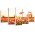 thumbnail image 2 of Cosmos Flowers on Sunset Background - Floral Canvas Art Print, 2 of 3