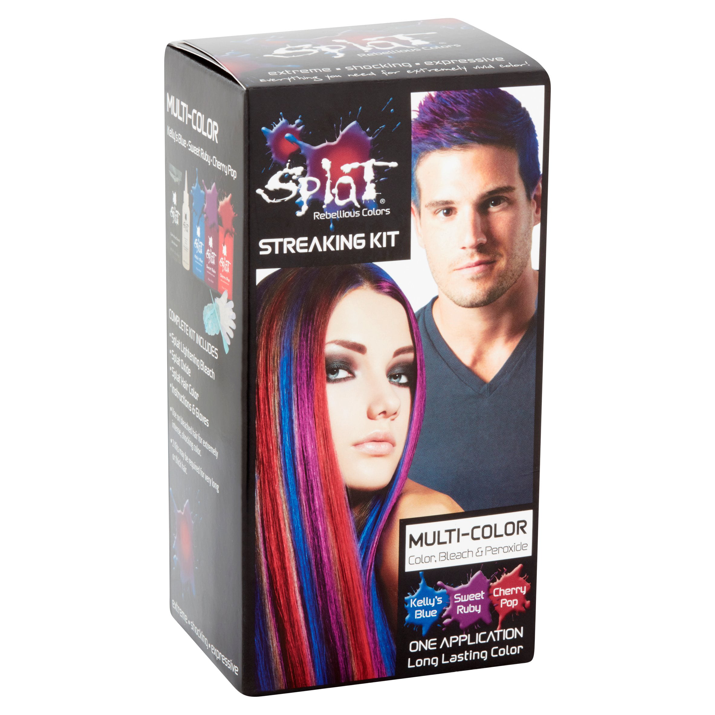 Splat 30 Wash Hair Dye Kit Semi Permanent Blue Envy Hair Color