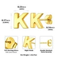 thumbnail image 5 of ChicSilver S925 Sterling Silver A-Z Initial Letter Stud Ear Earrings Gift for Women Name Earrings Golden Alphabet Stud Earrings Jewelry, 5 of 10