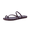 Burgundy smooth, variant on Cushionaire Resort Strappy Sandals for Women, Vegan Leather Memory Foam Flat Women's Sandals with Toe Ring