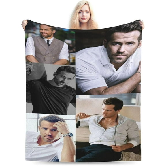 Ryan Actors Reynolds Blanket Throw Blanket Soft Microfiber Blankets for Living Room Couch Sofa Bedroom 60"x50"