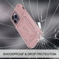 thumbnail image 5 of Mirror Wallet Case for iPhone 14 Pro Max Hard PC Soft Rubber Bumper Hybrid Shockproof Case with Card Holder Slot Hidden Mirror Slim Case For iPhone 14 Pro Max,Rosegold, 5 of 6