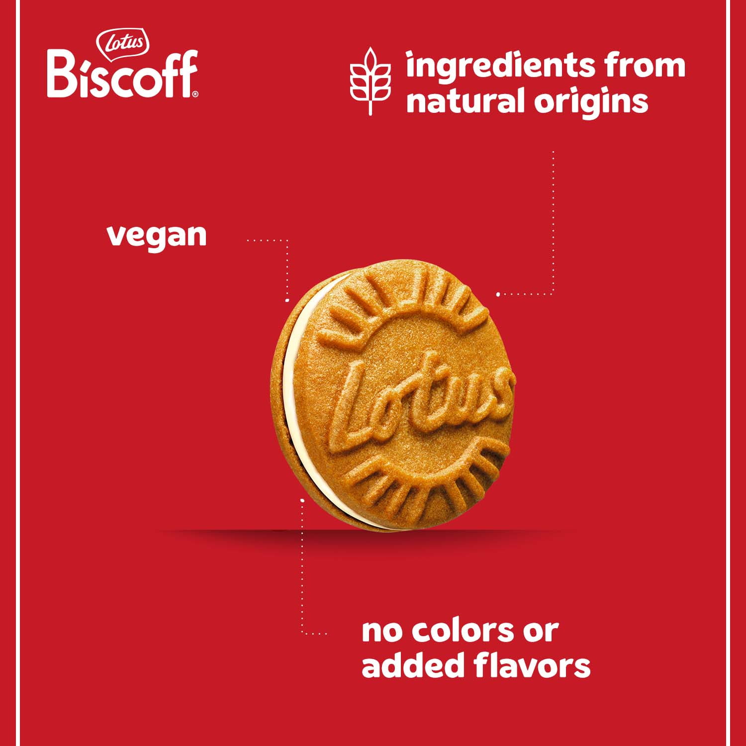 (8 pack) Biscoff Vanilla Cream Sandwich Cookies, 2 fresh packs (11 cookies per pack) 7.76oz net wt