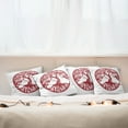 thumbnail image 3 of Ambesonne Tree Throw Pillow Cover 4 Pack, Traditional Oak Silhouette, 20", Ruby and White, 3 of 6