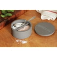 thumbnail image 2 of Fox Run Cement Dual Chamber Salt Cellar, Divided Compartments with Lid and Spoon, 3.75", Slate Grey, 2 of 2