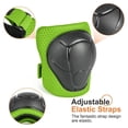 thumbnail image 5 of QUANFENG QF Knee Pads 6 Pieces Kids Knee and Elbow Pads Wrist Guards for Roller Skates Cycling, Green, 5 of 7