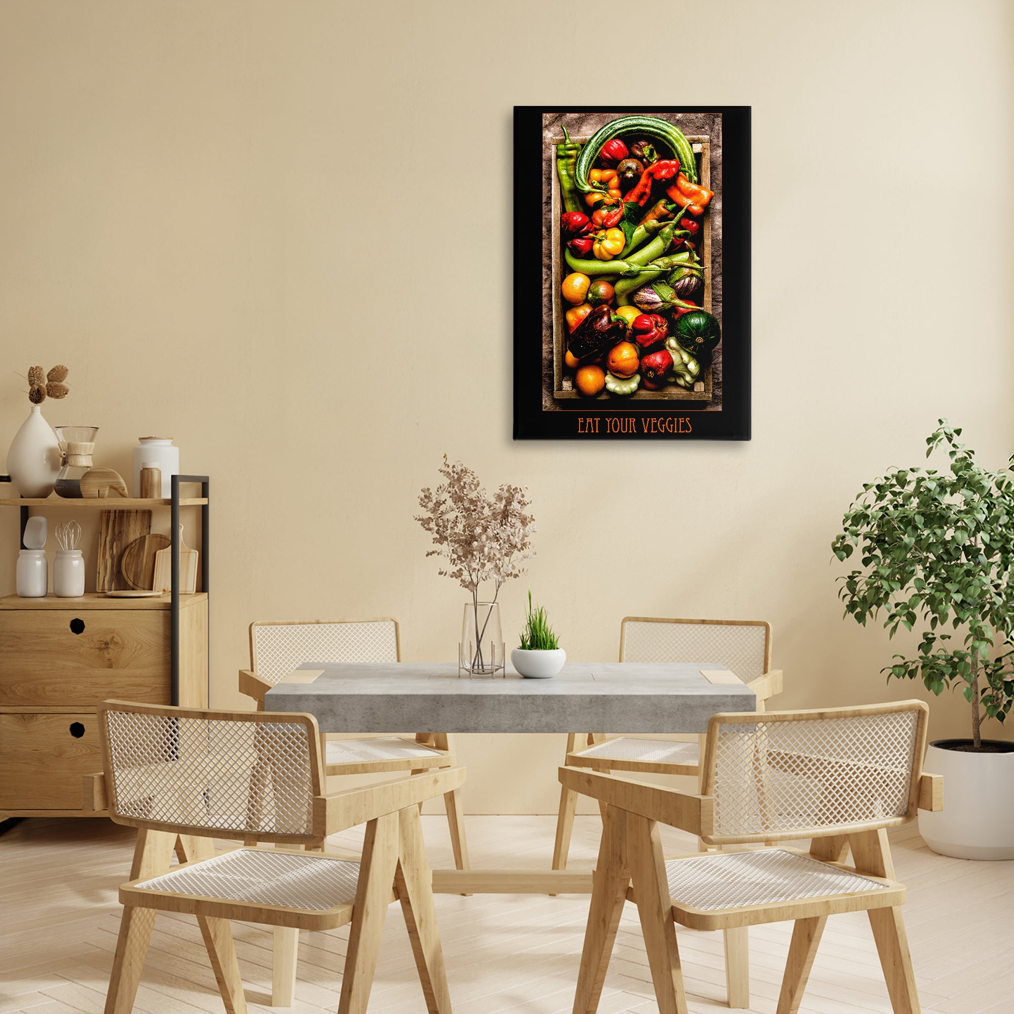 Stupell Industries Eat Your Veggies Vibrant Harvest Canvas Wall Art, design by Carl Kravats