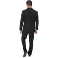 thumbnail image 5 of Men's Three Piece Premium Modern Fit Two Button Suit Black, 5 of 6