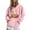 Pink, variant on Womens Halloween Top Fall Winter Loose Casual Hoodies Fleece Sweatshirts Funny Halloween Graphic Long Sleeve Sweaters Pullover with Pocket
