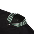 thumbnail image 4 of Women Baseball Jackets Leather Long Sleeve Letter Jackets, 4 of 6