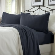 Cotton Heathered Melange Jersey Knit Queen Bed Sheet Set, Twin, 3 Pieces