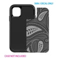 thumbnail image 2 of DistinctInk Custom SKIN / DECAL compatible with OtterBox Defender for iPhone 11 (6.1" Screen) - Big Grey Black Paisley, 2 of 5