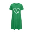 thumbnail image 3 of Chemise de Nuit Grande Taille, Chemise de Nuit Courte pour Femmes avec Imprimé de la Saint-Valentin, Robe de Détente Légère et Décontractée, Col Rond Manches Courtes pour l'Été à la Maison, 3 of 4