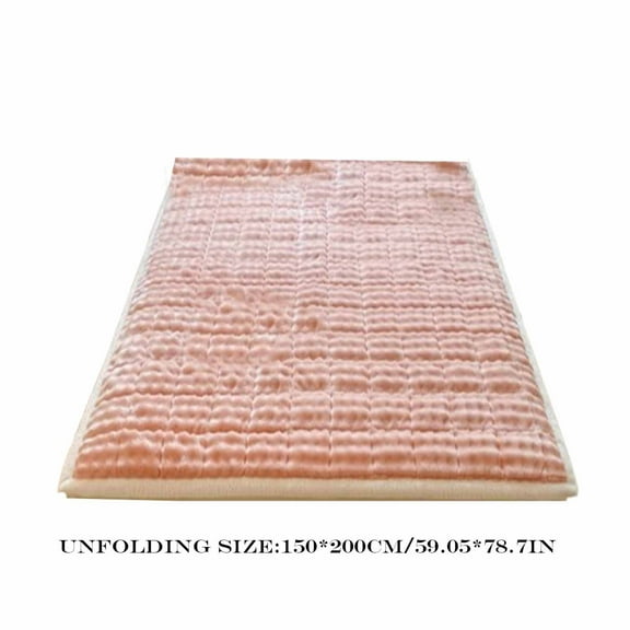 Rkxzt Milk Velvet Thick Mattress Milk Flannel Mattress Cover Non Slip Fitted Sheet 150x200cm 59x79in Polyester Warm Fleece Bedding 1 Piece