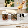 thumbnail image 4 of Yayeee 2 Pack Qtip Holder Bathroom Cotton Swab Canister with Lid Clear Dispenser Set, Vibrant Oranges, 4 of 6