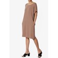 thumbnail image 3 of Robe T-Shirt Midi Longueur Genou à Manches Courtes Ajustée pour Femmes, 3 of 6