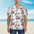 thumbnail image 2 of Balery Koi Fish Camisas hawaianas de manga corta para hombre, camisas playeras de corte holgado, camisas de vacaciones con botones,3X-Large, 2 of 7