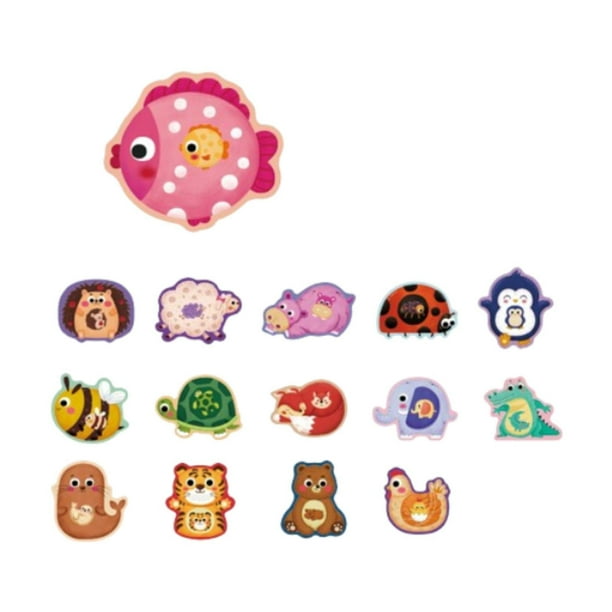 Rompecabezas de combinación de animales, rompecabezas educativo de aprendizaje de palabras, juguete de reconocimiento de animales para niños, niñas y