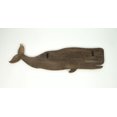 thumbnail image 4 of Zeckos Placa de pared de cachalote de madera envejecida hacia la izquierda de 21 pulgadas de largo con detalles de metal Arte decorativo del océano Zeckos DW69062, 4 of 4