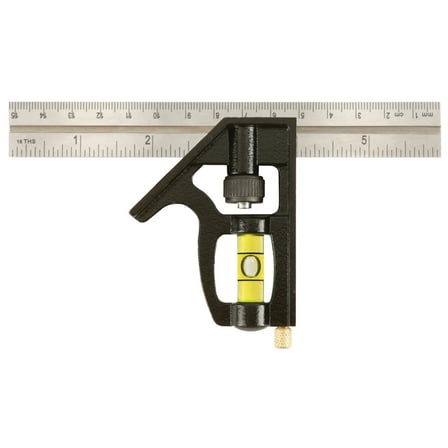 JOHNSON LEVEL & TOOL 6-Inch Contractor-Grade Combo Square 406EM