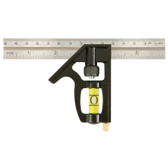 JOHNSON LEVEL & TOOL 6-Inch Contractor-Grade Combo Square 406EM