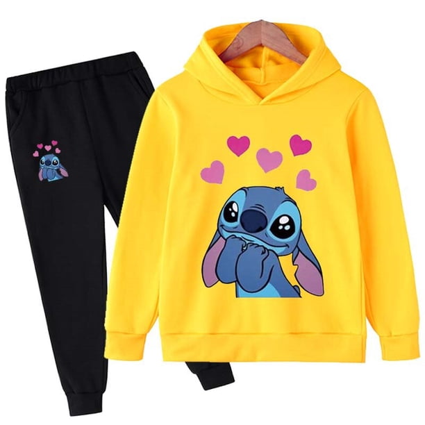 Conjuntos de suéter con capucha de punto para niños 2022 nuevo otoño y primavera niños niñas sudaderas de algodón pantalones trajes Stich Casual Suits150cm Gao Jinjia LED