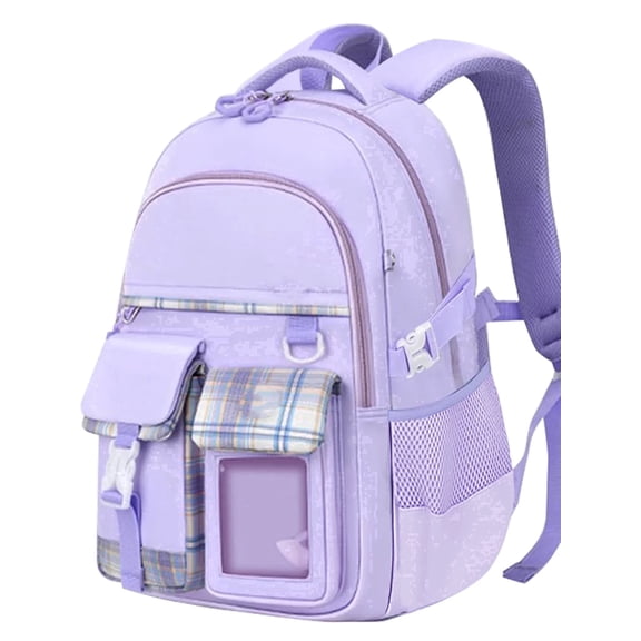 Gmdisc School Backpack for Teens Grils Fashion School Bag Middle High School Bookbag Large Capacity Lightweight Waterproof Daypack for College Students, Purple