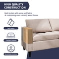 thumbnail image 4 of ZAFLY Reversible Sectional Couch Set 3 Seat, L Shaped Modular Sleeper Sofa Bed with Flexible Storage Ottoman Chaise, Modern Sofa Couches for Living Room/Apartment/Office - Beige, 4 of 7