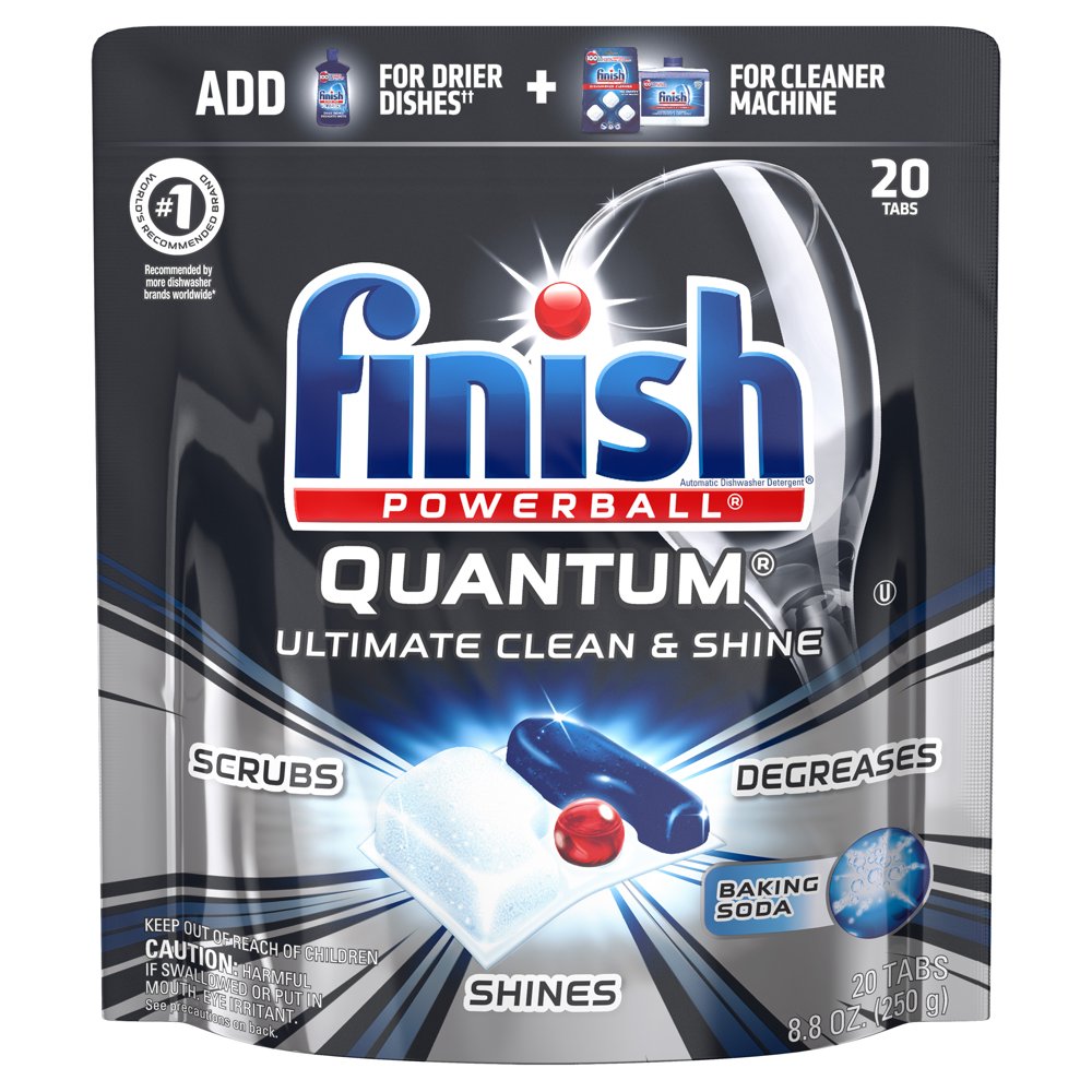 Finish Quantum 20ct w. Baking Soda, Dishwasher Detergent Tablets