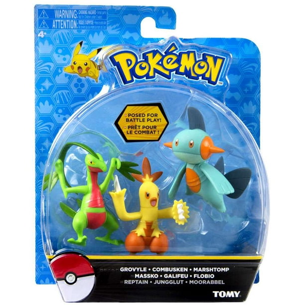 Pokemon Action Pose Grovyle Combusken Marshtomp Mini Figure 3 Pack Walmart Com Walmart Com