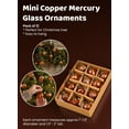 thumbnail image 6 of Serene Spaces Living Set of 12 Mini Copper Mercury Glass Ornaments for Holiday Décor, Christmas, 6 of 6