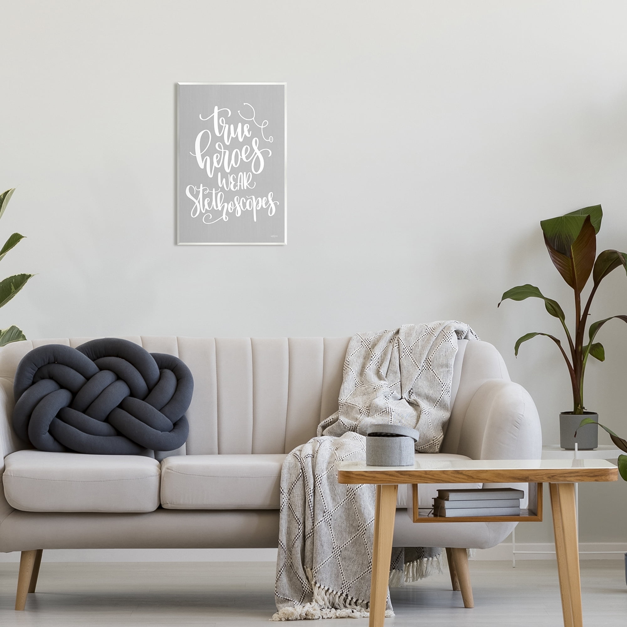 Stupell Industries True Heroes Nurse Phrase Inspirational Painting Unframed Art Print Wall Art, 13 x 19