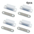 thumbnail image 1 of 4X Attrape Magnétique pour Porte de Placard Blanc avec Vis, 1 of 9