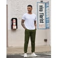 thumbnail image 4 of COOFANDY Mens Black Casual Joggers Pants Chino Tapered Sweatpants Stretch Twill Jogging Pants, 4 of 6