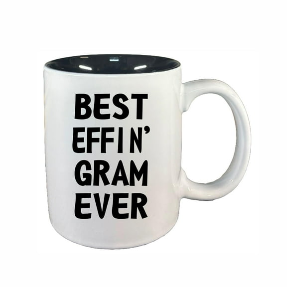 Gram Coffee Mugs, Best Effin Gram Ever 11oz Ceramic Coffee Cup Teacup with Handle, Funny Birthday Gifts
