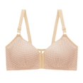 thumbnail image 1 of HBFAGFB Bras for Women Comfortable Front Button Built-In Bra without Steel Ring Underwear Beige Size 42, 1 of 3