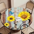 thumbnail image 2 of Fitted Tablecloth Round with Elastic Indoor Outdoor Table Cover Round Elastic Tablecloths for Tables Waterproof Wipeable Table Cloths for,Picnic,Kitchen,Dinner (44"-48"), 2 of 4