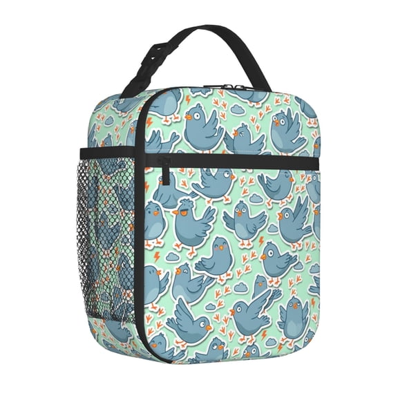 Birds Lunch Bag Double Insulated Leakproof Lunch Box Tote Bag Cooler Lunch Organizer For Work Picnic Travel Camping