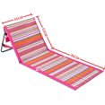 thumbnail image 1 of Portable Beach Ground Mat Folding Sun Lounger Beach Mat, Lightweight Portable, Waterproof Sandproof, Adjustable Reclining Backrest, Carry Strap, Great for Beach, Garden and Camping, 1 of 7