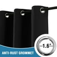 thumbnail image 5 of H.VERSAILTEX Contemporary Blackout Grommet Curtains, 42" x 80", 1 Panel, Black, 5 of 8