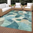 thumbnail image 3 of Addison Rugs Chantille Indoor/Outdoor Transitional Abstract Teal Machine Washable Rectangle Rug, 10' x 14', 3 of 8