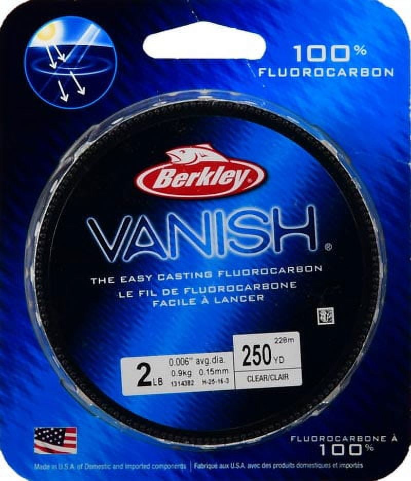 Berkley Vanish Fluorocarbon 6lb Clear 250yd Fishing Line for sale