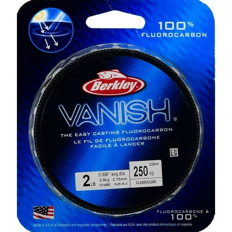 Berkley Vanish®, Clear, 2lb  0.9kg Fluorocarbon Fishing Line