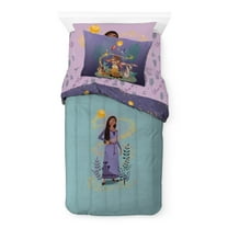 Disney Wish Purple 5 Piece Twin Bed Set w/ Sham, 100% Microfiber